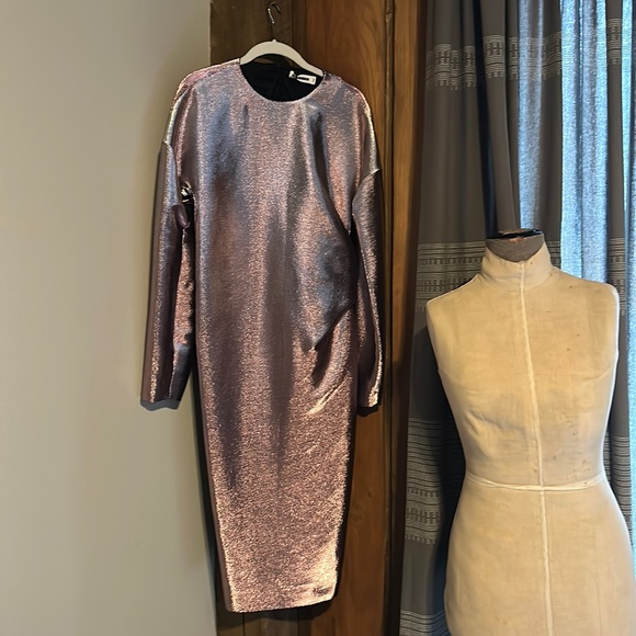 Jil Sander Archive Runway Barbie Pink Metallic Dress NWT - Picture 3 of 7